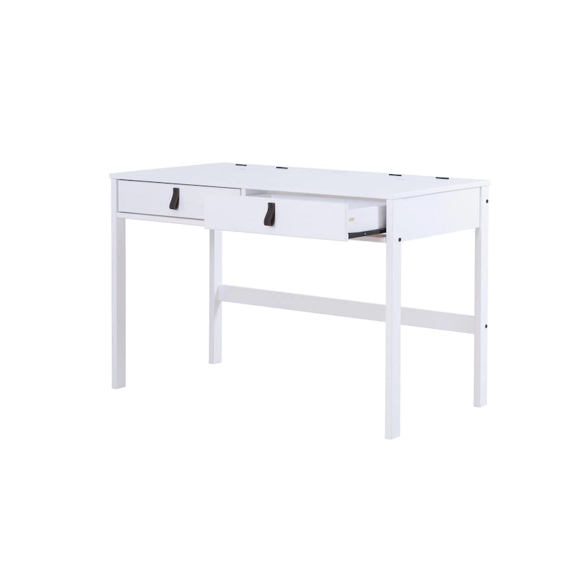 Bureau moderne et robuste en bois Copper Grove Rivne pour la maison, avec tiroirs et compartiments