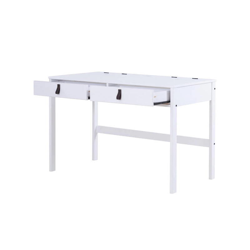 Bureau moderne et robuste en bois Copper Grove Rivne pour la maison, avec tiroirs et compartiments