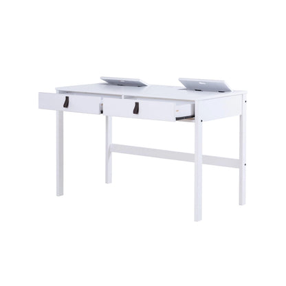 Bureau moderne et robuste en bois Copper Grove Rivne pour la maison, avec tiroirs et compartiments