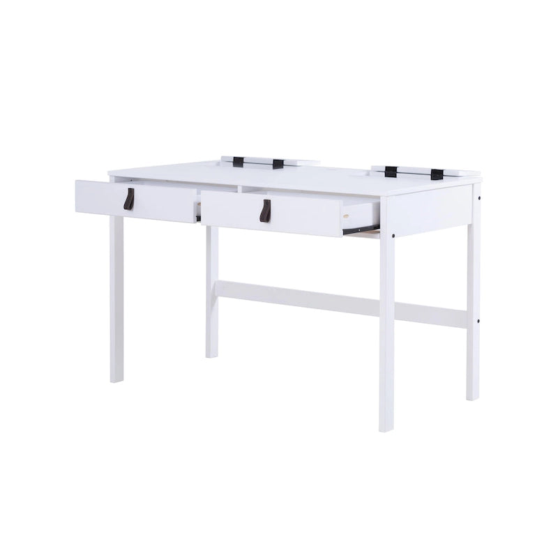 Bureau moderne et robuste en bois Copper Grove Rivne pour la maison, avec tiroirs et compartiments