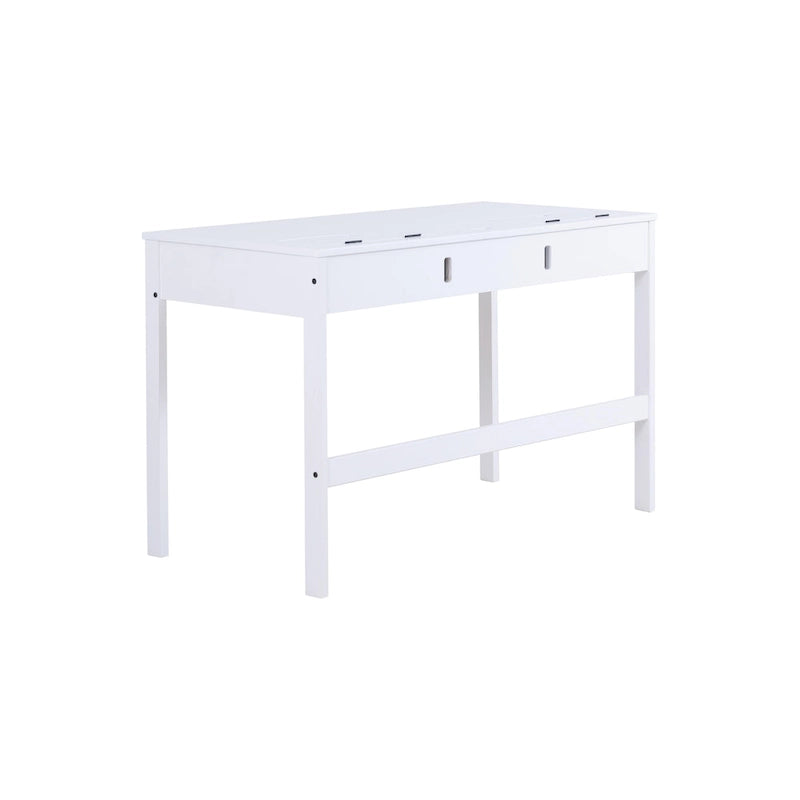 Bureau moderne et robuste en bois Copper Grove Rivne pour la maison, avec tiroirs et compartiments