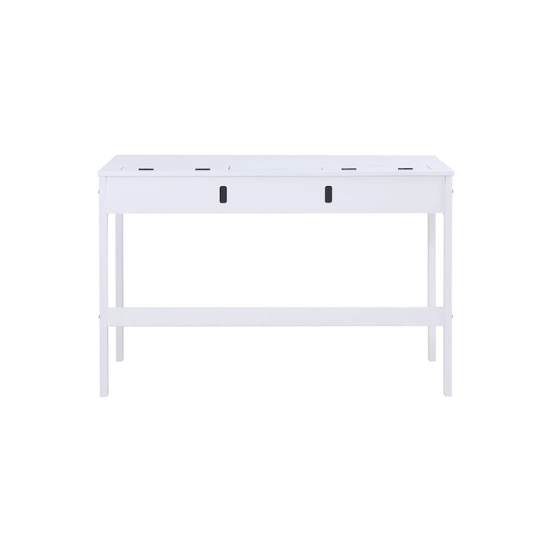 Bureau moderne et robuste en bois Copper Grove Rivne pour la maison, avec tiroirs et compartiments