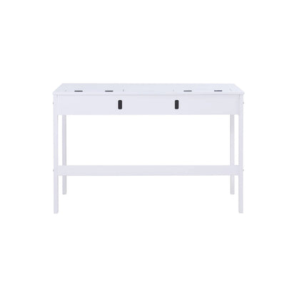 Bureau moderne et robuste en bois Copper Grove Rivne pour la maison, avec tiroirs et compartiments