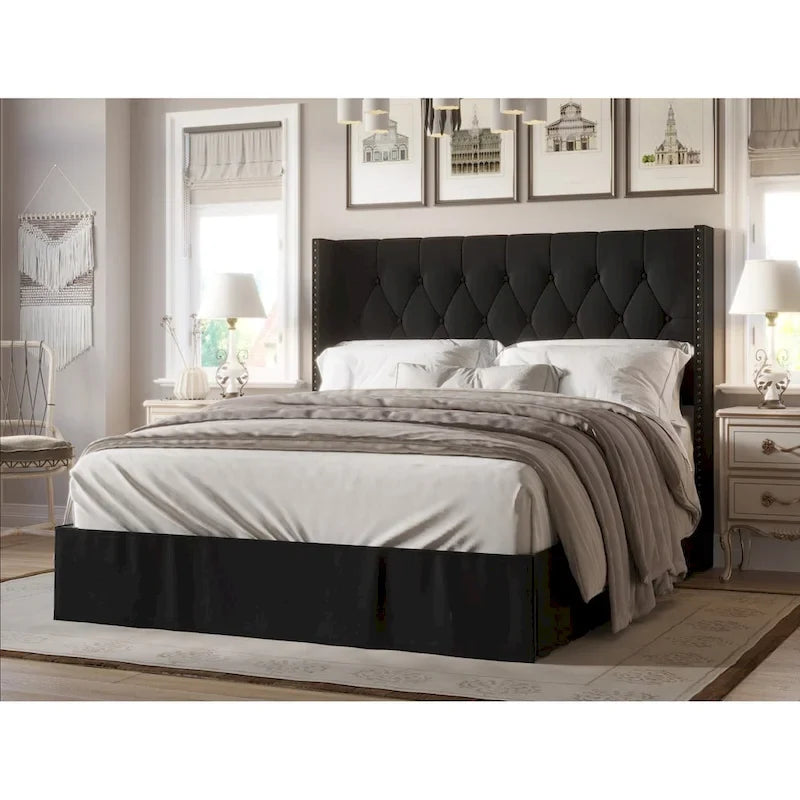 Lit Billy à panneaux capitonnés