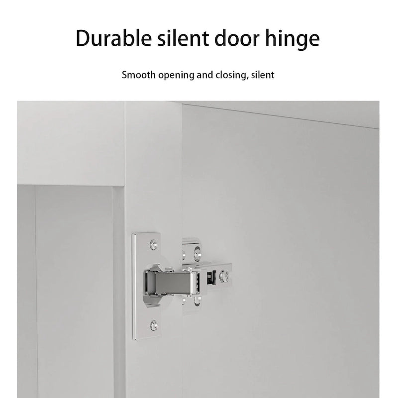 Armoire-penderie avec miroir et tringle à vêtements extensible, gain de place