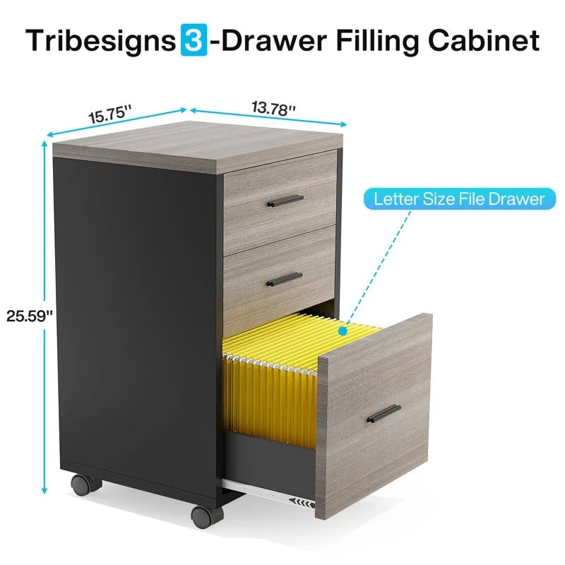 Bureau de direction en L de 83 pouces, grand bureau en L avec caisson mobile à 3 tiroirs, poste de travail de bureau professionnel