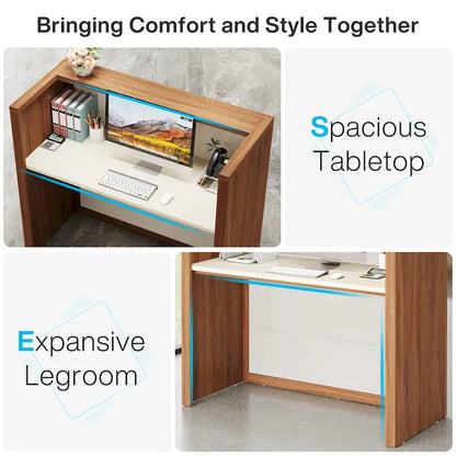Bureau d'accueil de 47 pouces avec comptoir
