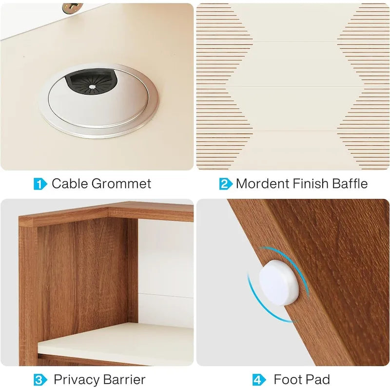 Bureau d'accueil de 47 pouces avec comptoir