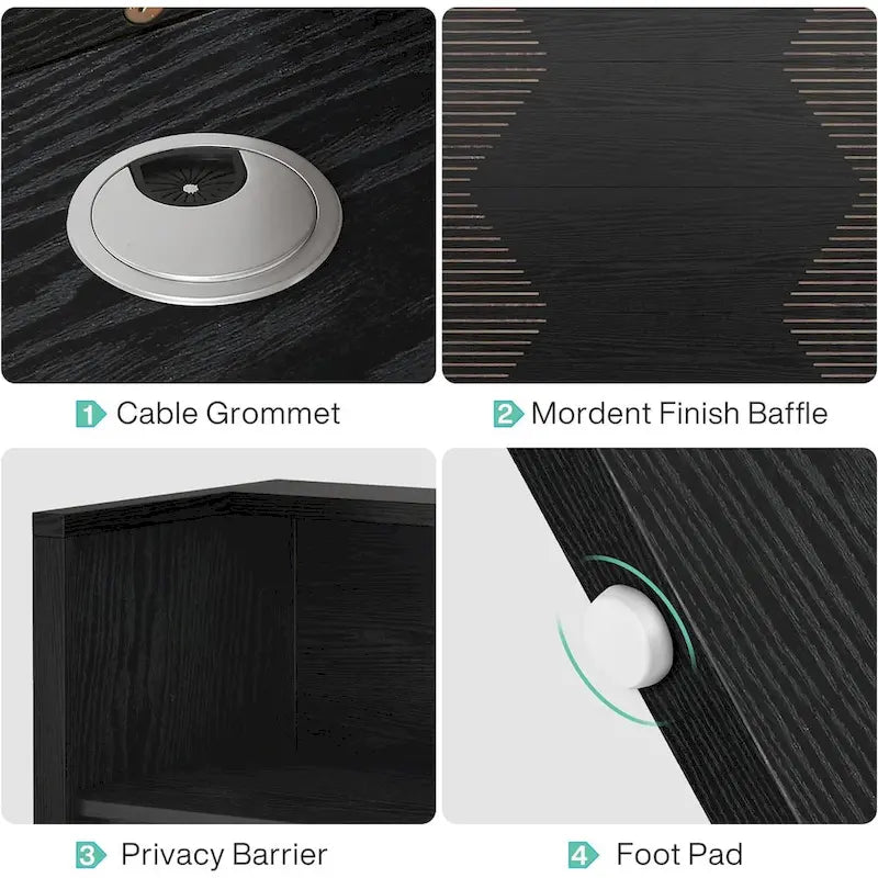 Bureau d'accueil de 47 pouces avec comptoir