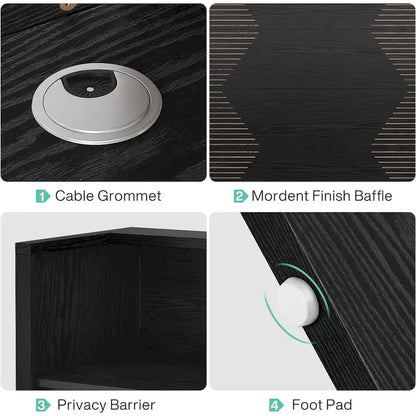 Bureau d'accueil de 47 pouces avec comptoir