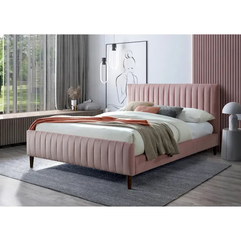 Lit plateforme rembourré Omax Decor Spencer Queen