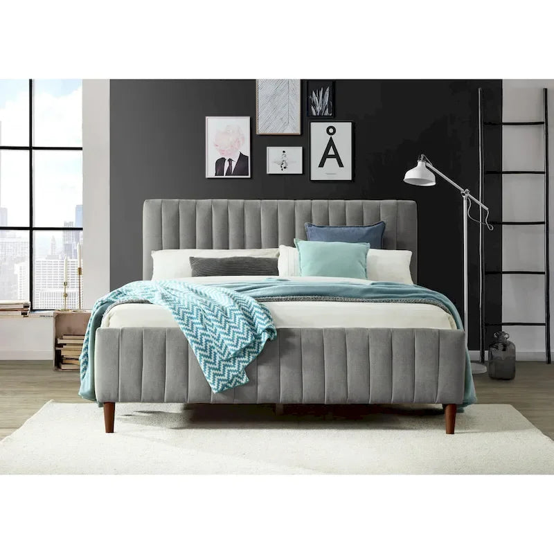 Lit plateforme rembourré Omax Decor Spencer Queen