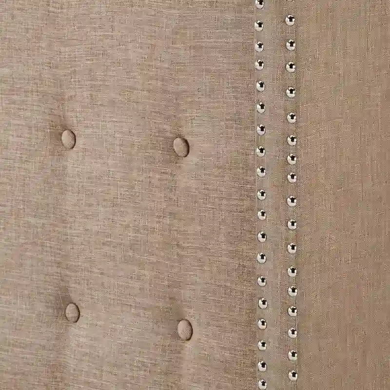 Lit plateforme Melina en lin capitonné avec dossier à oreilles par iNSPIRE Q Bold