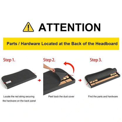 Lit plateforme Melina en lin capitonné avec dossier à oreilles par iNSPIRE Q Bold