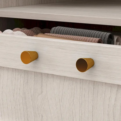 Armoire modulaire moderne à portes vitrées : solution de rangement.