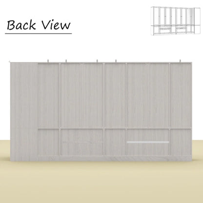 Armoire modulaire moderne à portes vitrées : solution de rangement.