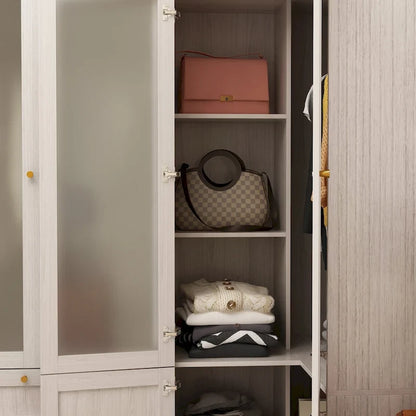 Armoire modulaire moderne à portes vitrées : solution de rangement.