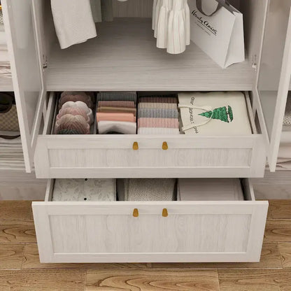 Armoire modulaire moderne à portes vitrées : solution de rangement.