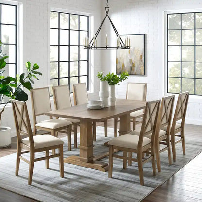 Crosley Joanna 9-piece Rustic Dining Set