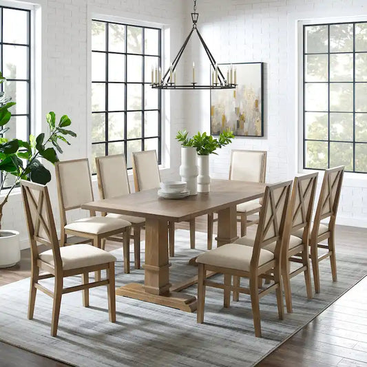 Crosley Joanna 9-piece Rustic Dining Set