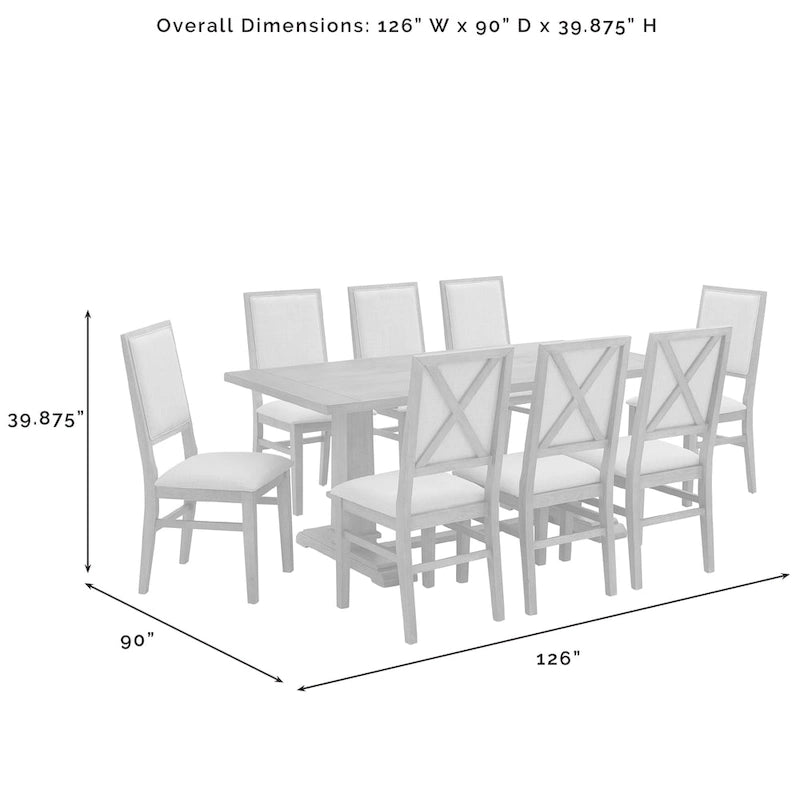 Ensemble de salle à manger rustique Crosley Joanna 9 pièces
