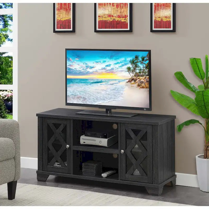 Meuble TV Gateway de Convenience Concepts avec placards et étagères pour téléviseurs jusqu'à 55 pouces