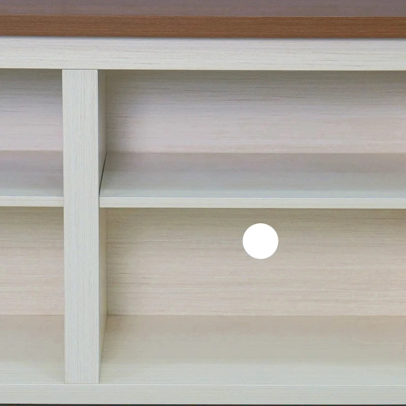 Meuble TV pour téléviseurs jusqu'à 80 pouces avec 6 compartiments de rangement ouverts - 65 pouces