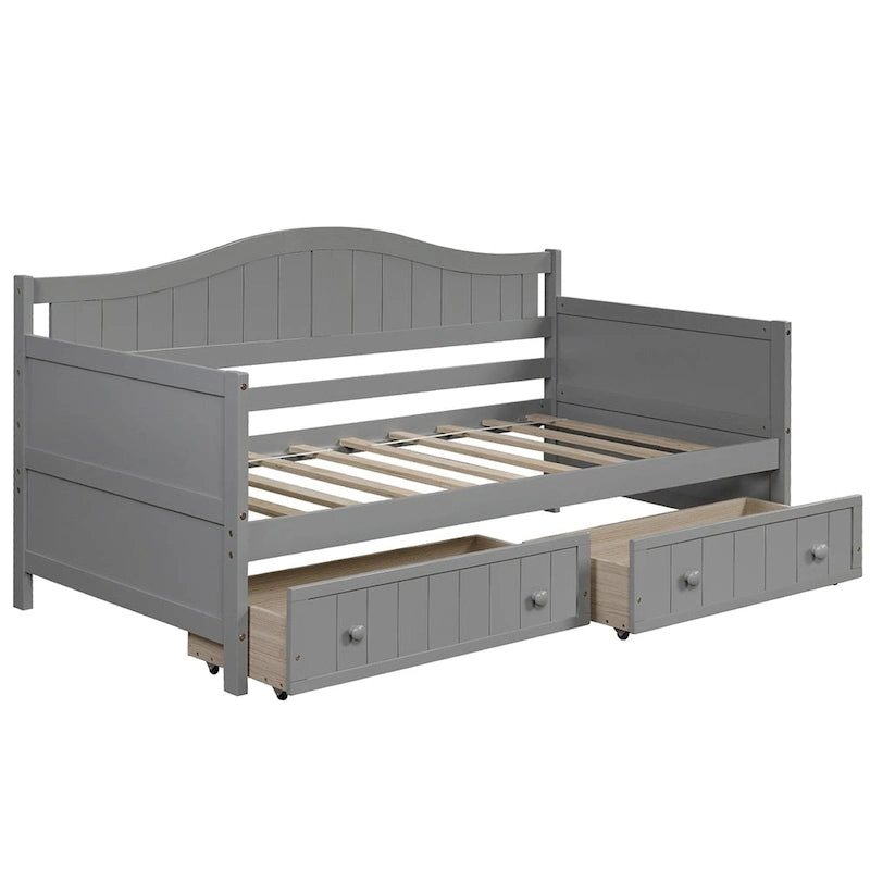 Lit de jour double en bois Merax avec 2 tiroirs