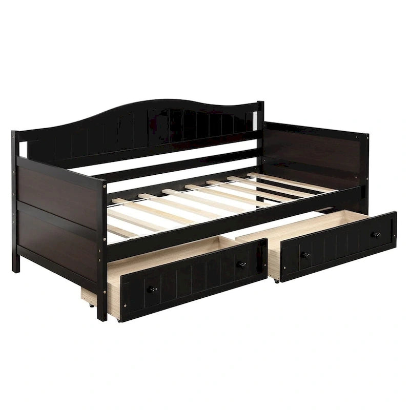 Lit de jour double en bois Merax avec 2 tiroirs