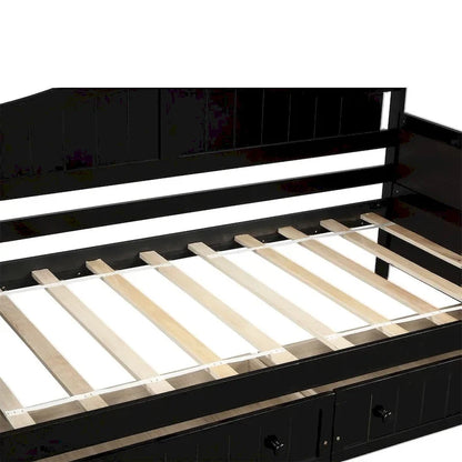 Lit de jour double en bois Merax avec 2 tiroirs