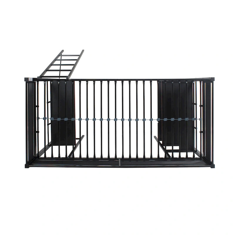 Lit superposé gaming X Rocker Fortress noir avec bureau et étagères intégrés