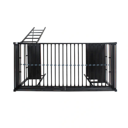 Lit superposé gaming X Rocker Fortress noir avec bureau et étagères intégrés