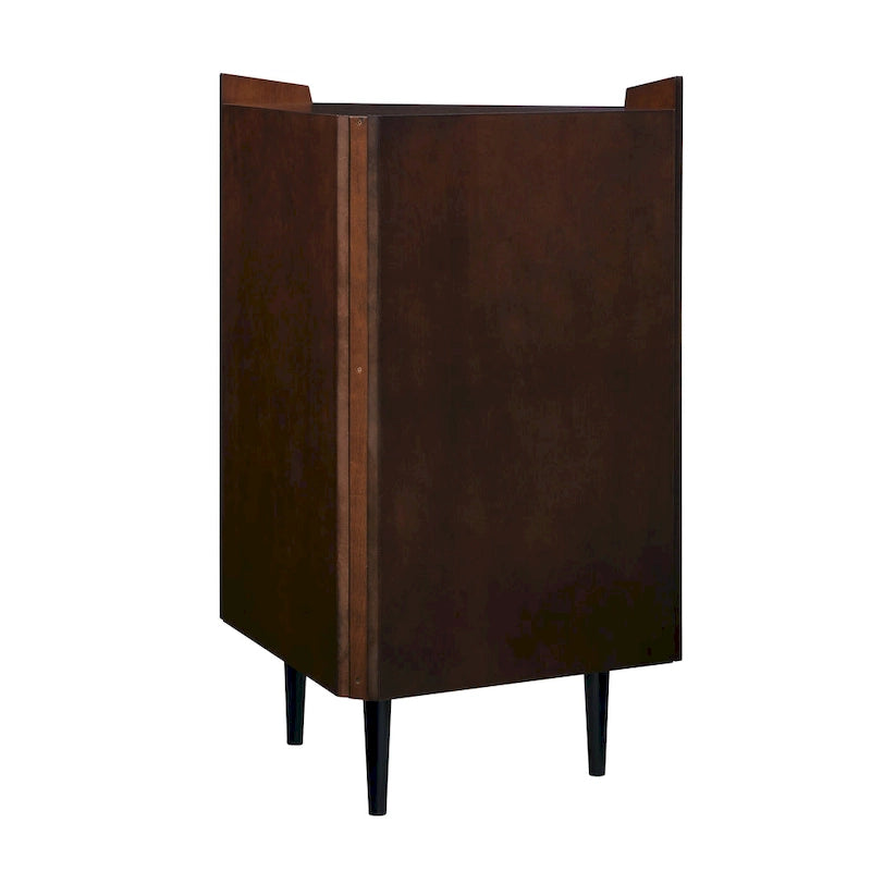 Meuble bar d'angle géométrique SEI Furniture Haramsoya Dark Tobacco
