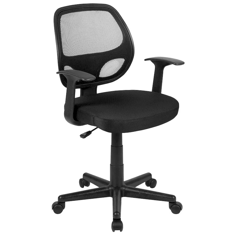 Chaise de bureau ergonomique pivotante en maille à dossier mi-haut