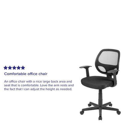 Chaise de bureau ergonomique pivotante en maille à dossier mi-haut