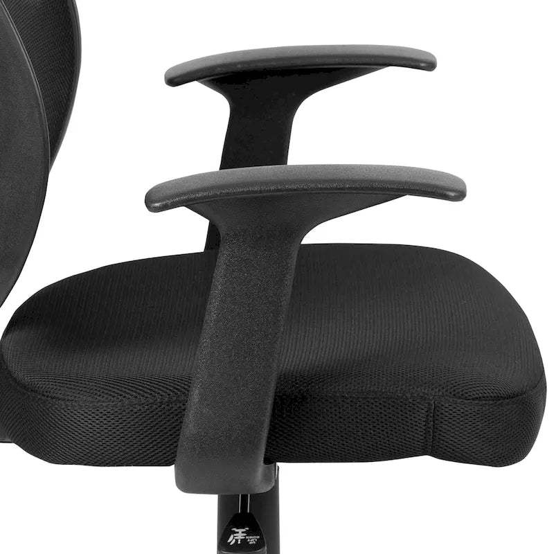 Chaise de bureau ergonomique pivotante en maille à dossier mi-haut