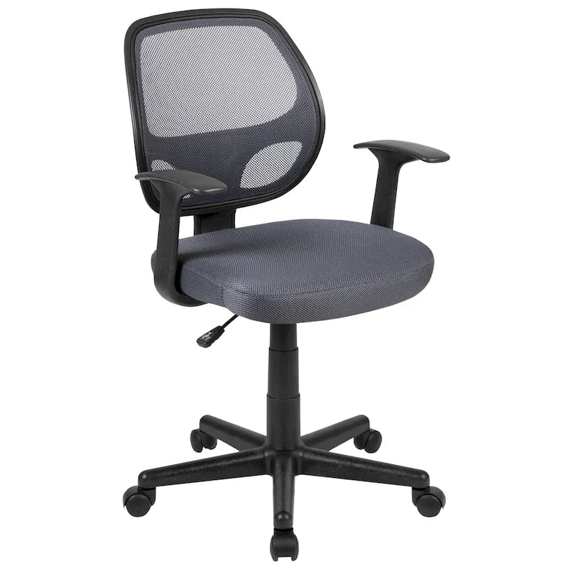 Chaise de bureau ergonomique pivotante en maille à dossier mi-haut