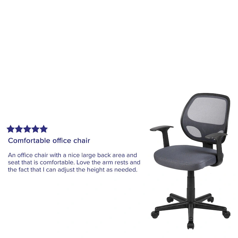 Chaise de bureau ergonomique pivotante en maille à dossier mi-haut