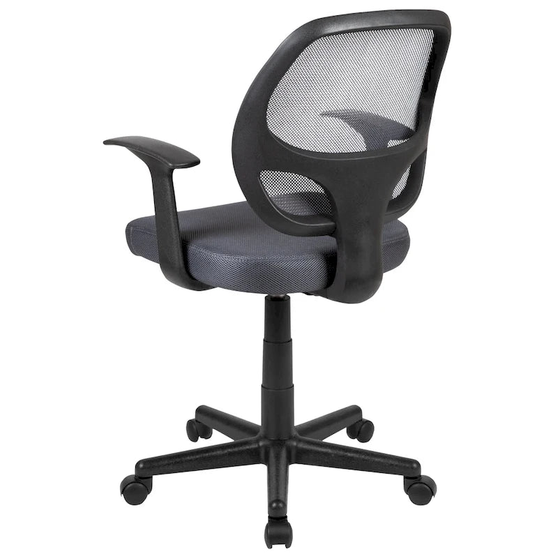 Chaise de bureau ergonomique pivotante en maille à dossier mi-haut