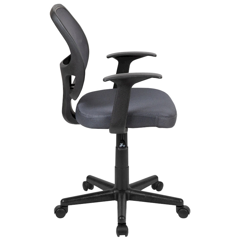 Chaise de bureau ergonomique pivotante en maille à dossier mi-haut