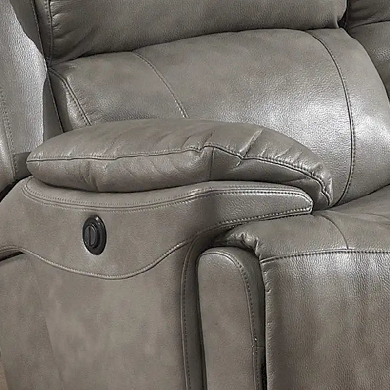 Canapé inclinable électrique contemporain Estella en cuir italien gris