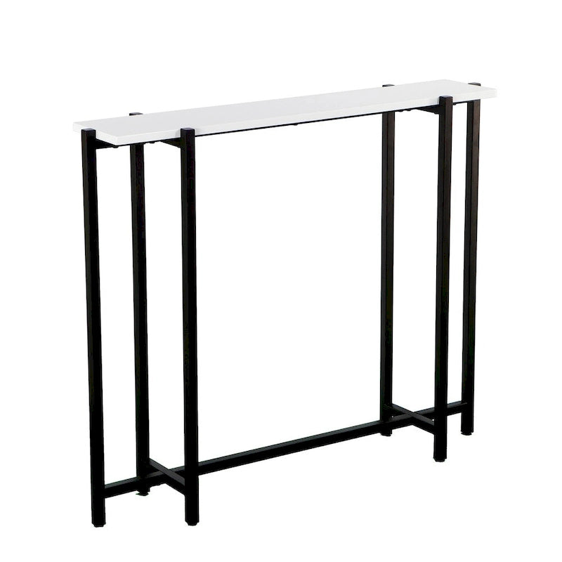 Table console étroite contemporaine Hedley noire et blanche de SEI Furniture