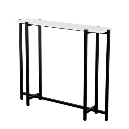 Table console étroite contemporaine Hedley noire et blanche de SEI Furniture