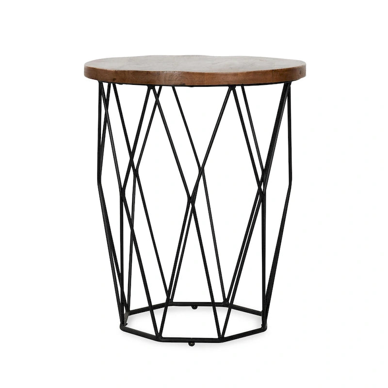 Table d'appoint ronde géométrique Chester de Kosas Home - 61 cm (H) x 51 cm (L) x 51 cm (P)