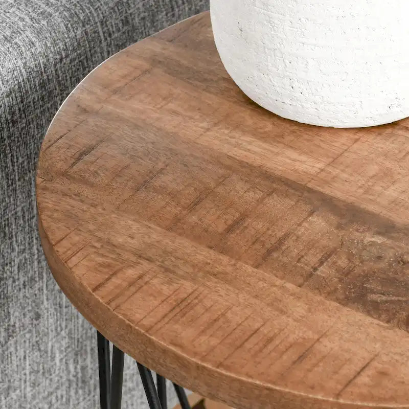 Table d'appoint ronde géométrique Chester de Kosas Home - 61 cm (H) x 51 cm (L) x 51 cm (P)