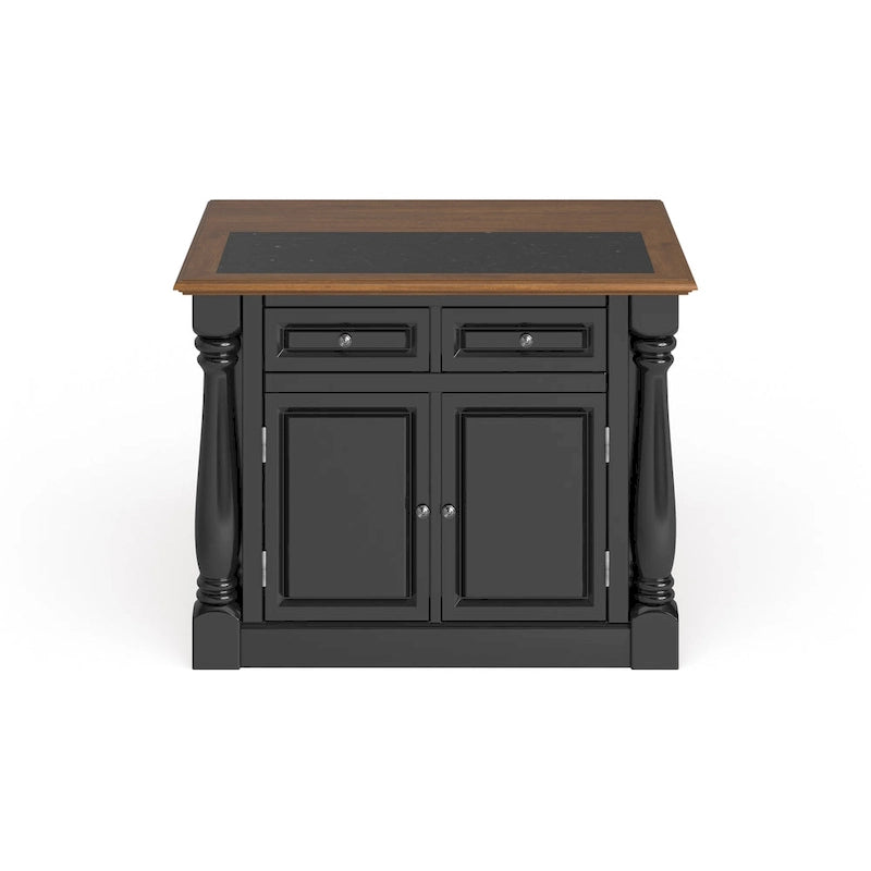 Îlot de cuisine Monarch noir et chêne
