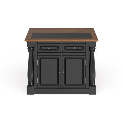 Îlot de cuisine Monarch noir et chêne