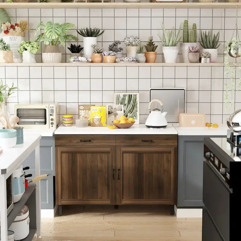 Îlot de bar avec meuble multifonctionnel en marbre - Sublimez votre décoration intérieure