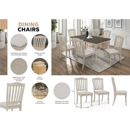 Chaises de salle à manger élégantes CraftPorch style milieu du siècle (ensemble de 6)