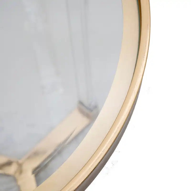 Tables rondes Verrill en acrylique et fer - Lot de 2 - Structure dorée - Plateau transparent